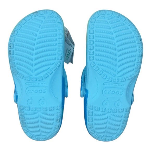 Crocs Unisex Classic Ombré Arctic Blue/Green Earth Travel Clog Sandals NWT - Picture 3 of 5